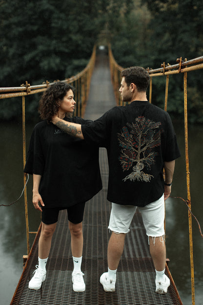 Футболка «Дерево життя» oversize чорна